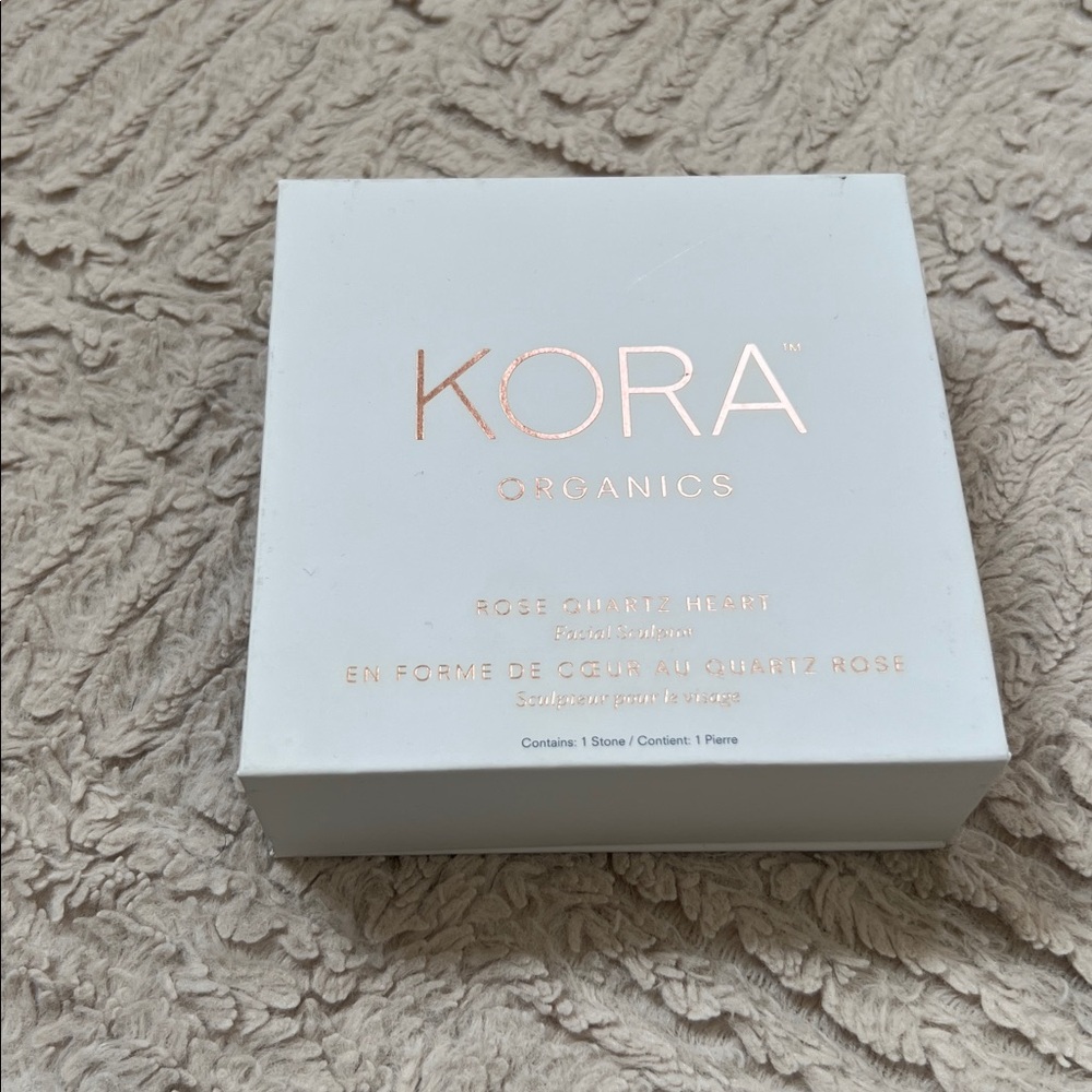 KORA Organics Rose Quartz Heart Facial Sculptor Pink Heart-Shaped Stone, New - Picture 4 of 16